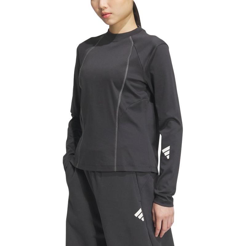 Adidas, travel comfortable long-sleeve for traveling with a round collar, T-shirt, sun protection