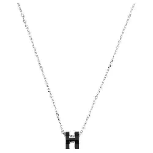 HERMES POP H Necklaces Women's Silver Chain