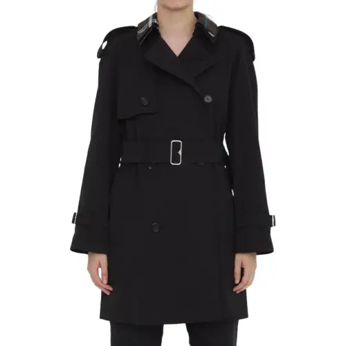 Burberry Double Breasted Belted Waist Coat