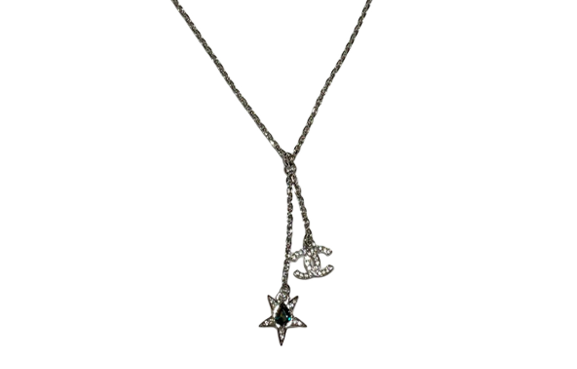 CHANEL 23P Metal Necklaces Women's Silver