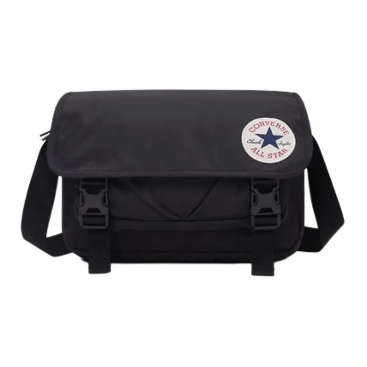 Converse Polyester Messenger Bag, Shoulder Bag, Crossbody Bag Regular Unisex Black