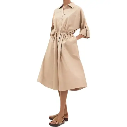 HERMES Long Sleeved Dress Women's Brown