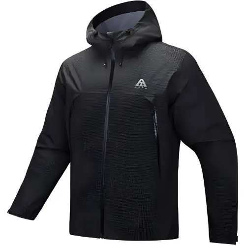 Anta Outdoor Collection Waterproof And Windproof Windbreaker Jacket Men's Basic Black