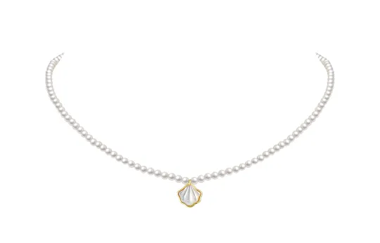 ZEGL 925 Sterling Silver Mother Of Pearl Shell Freshwater Pearl Necklaces Women's