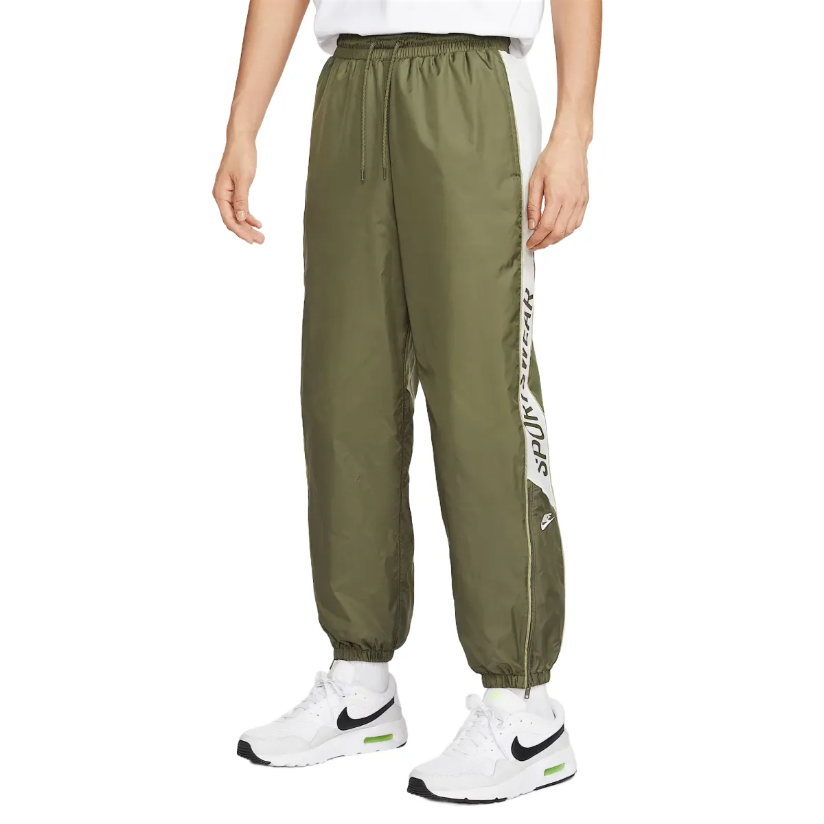 Nike Club Casual Pants Men's Olive Green Moderate Cuffed Pants