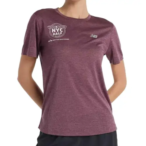 New Balance United Airlines NYC Regular T Shirt Women's Purple