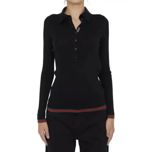 GUCCI Web Striped Knitted Jumper