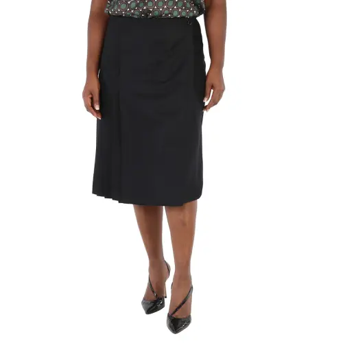 Burberry FW23 Casual Long Skirt Women's Black