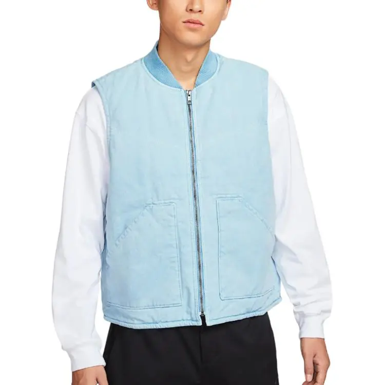 Nike Vests Men's Mind Blue Baseball Collar Thickened Workwear