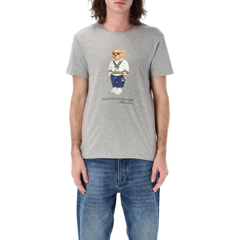 Polo Ralph Lauren Polo Bear T Shirt Custom Slim Fit Men's Gray