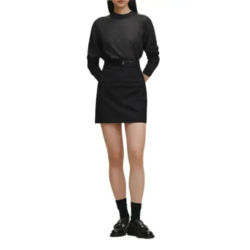 HERMES FW25 Casual Short Skirts Women's Black