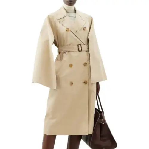 Burberry Coats Women's Beige Lapel Moderate Straight Fit