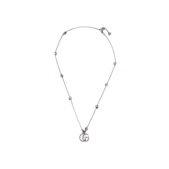 GUCCI Double G Mother Of Pearl Necklace