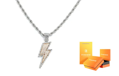 Fashionable trend accessory stainless steel, universal necklace hip-hop style for men and women, diamond encrusted, for beloved