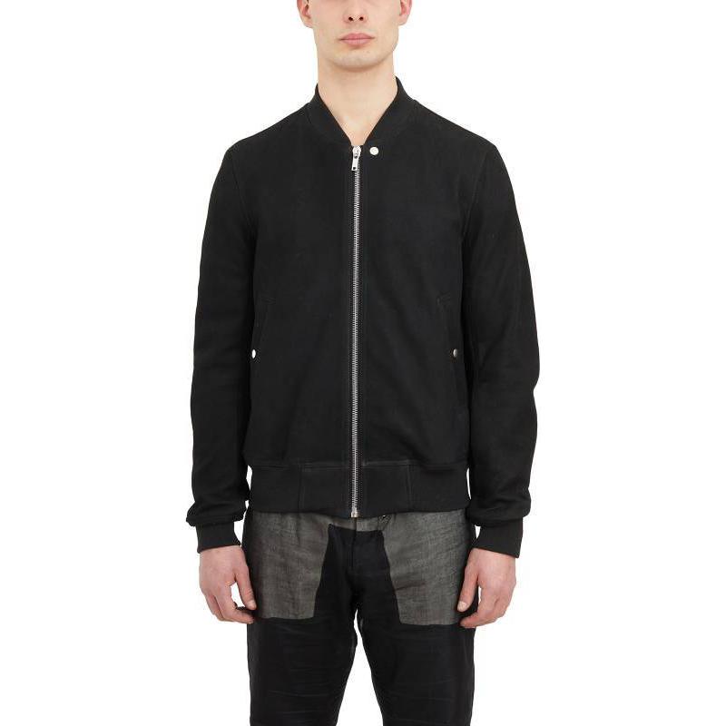 RICK OWENS Classic Flight Leather Bomber Jacket
