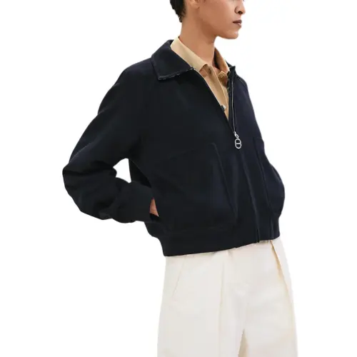 HERMES Jackets & Coats Women's Ocean Blue