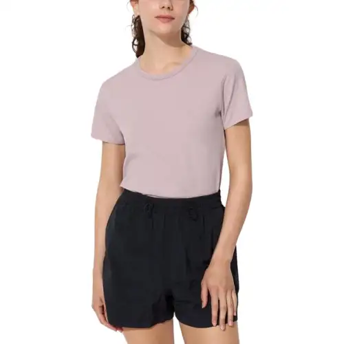 UNIQLO T Shirts Women's Pink Crew Neck