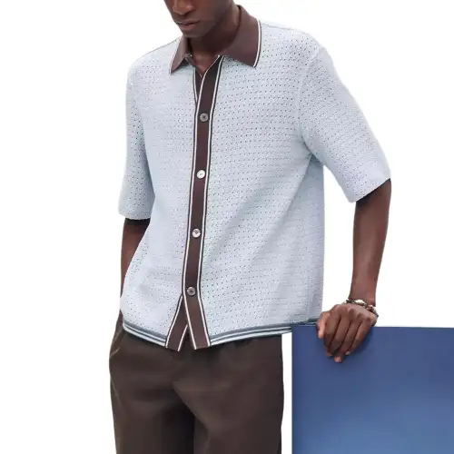 HERMES SS25 Shirt Men's Glacier Blue