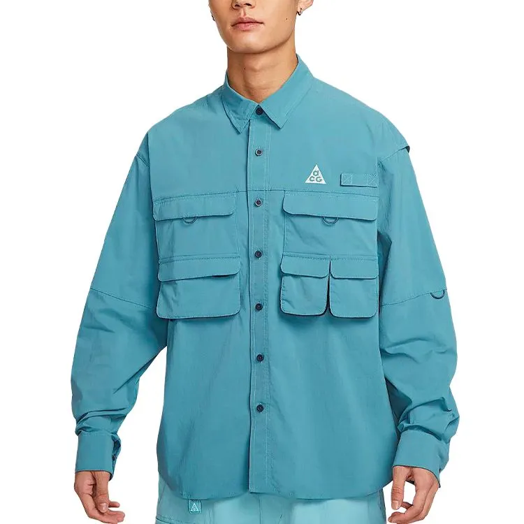 Nike ACG 'Orb Weaver' Shirt Men's Smoke Blue/Lightning Blue/Mountain White