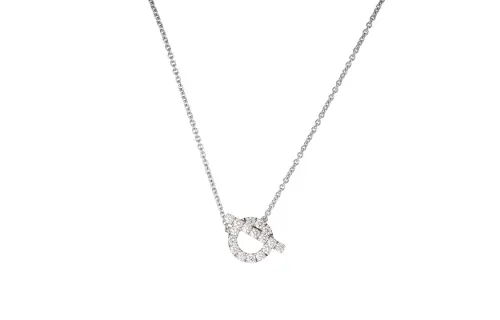 HERMES FINESSE White Gold Diamonds Necklaces Women's