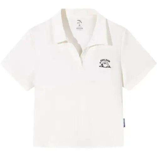 Anta x HAIBAOKANKAN,LIANMINGKUAN Life Collection Polo Shirt Women's Ivory White