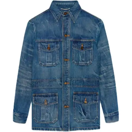 SAINT LAURENT FW21 Denim Jacket Men's Blue