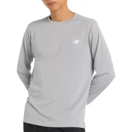 New Balance Shirts Men's Gray Crew Neck Moderate Shirt