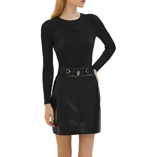HERMES Knitwear Women's Black Crew Neck Moderate Other