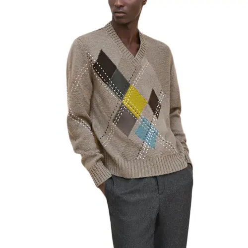 HERMES Cashmere Sweater Men's Brown
