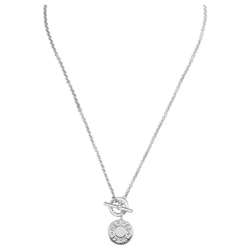 HERMES 2010s Logo pendant Necklace