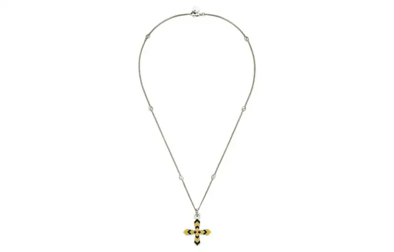 GUCCI 925 Sterling Silver Necklaces Unisex Yellow