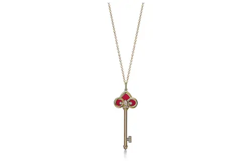 TIFFANY & CO. Keys Necklaces Women's Red