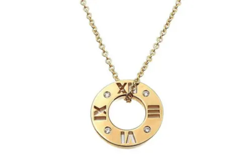 Tiffany & CO. 2010s Atlas diamond round-pendant necklace