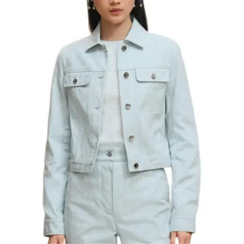 HERMES FW25 Denim Jacket Women's Wave Green