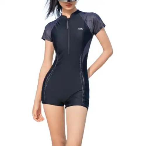 Li Ning One piece Swimsuit Women's Black Multicolor