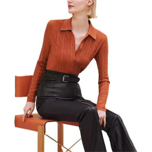 HERMES FW24 Knitwear Women's Canyon Orange