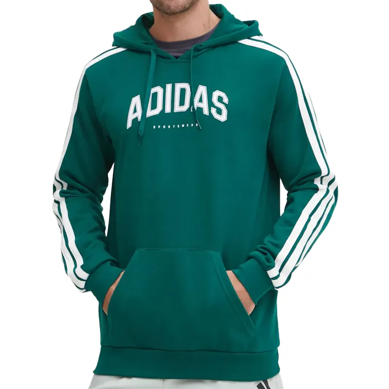 Adidas Sweatshirts Men's Green Hooded Moderate