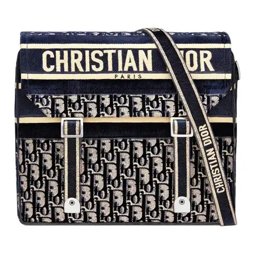 DIOR Velvet Messenger Bag, Crossbody Bag, Shoulder Bag Women's Blue