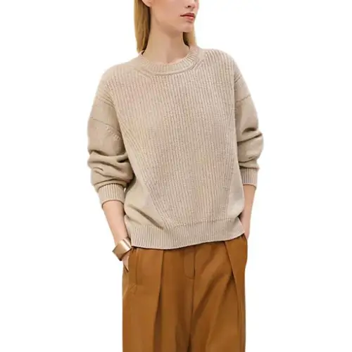 HERMES Cashmere Sweater Women's Beige