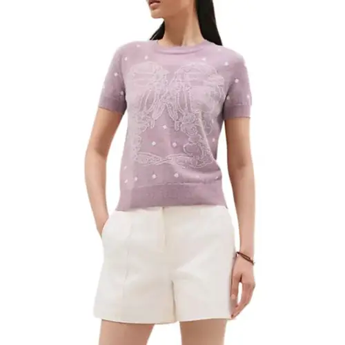 HERMES SS25 Cashmere Sweater Women's Purple
