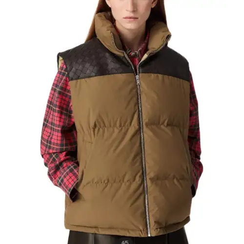 Bottega Veneta Frosted Poplin Puffer Gilet