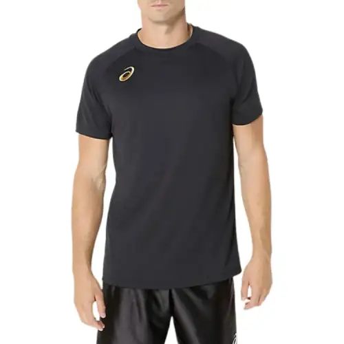 ASICS T Shirt Unisex Black Gold