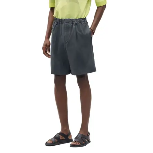 HERMES SS25 Casual Shorts Men's Storm Gray