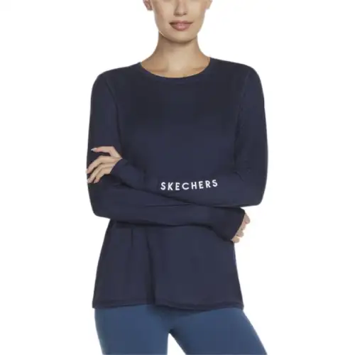 Skechers GO DRI Swift LS T Shirt Women's Marine Blue