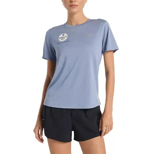 New Balance RBC Brooklyn HalfICEX Regular T Shirt Women's Blue DSW