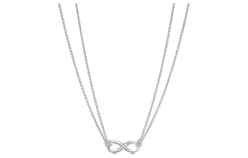 TIFFANY & CO. Infinity Series Necklaces Unisex Silver