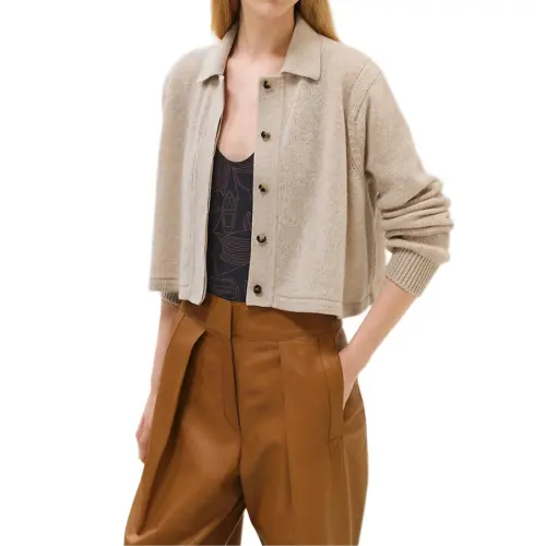 HERMES FW24 Cashmere Sweater Women's Beige