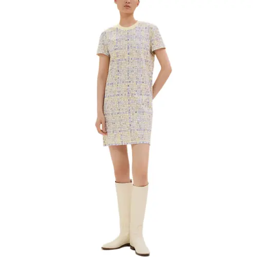 HERMES Short Sleeved Dress Women's Yellow