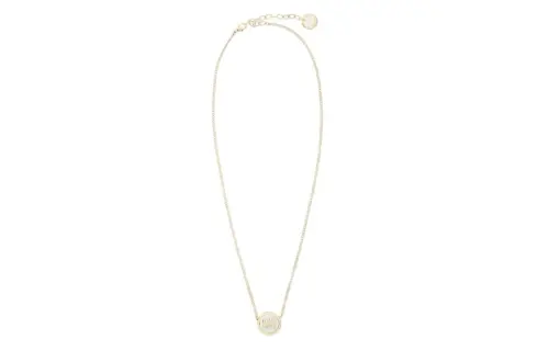 MIU MIU Brand Logo Metal, Enamel Necklaces Women's Silver