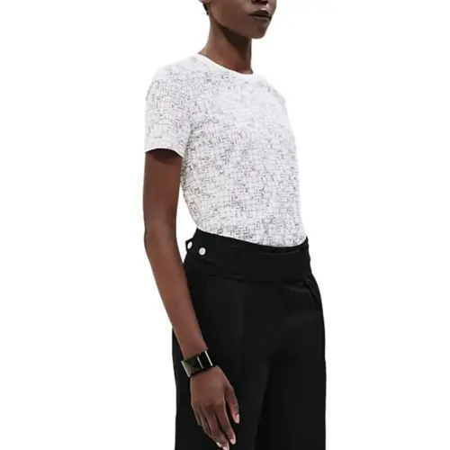 HERMES T Shirts Women's White Crew Neck Moderate Other